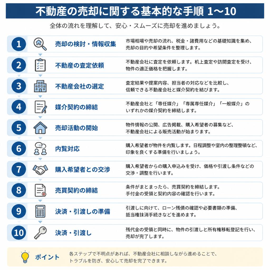 不動産売却の基本的な手順