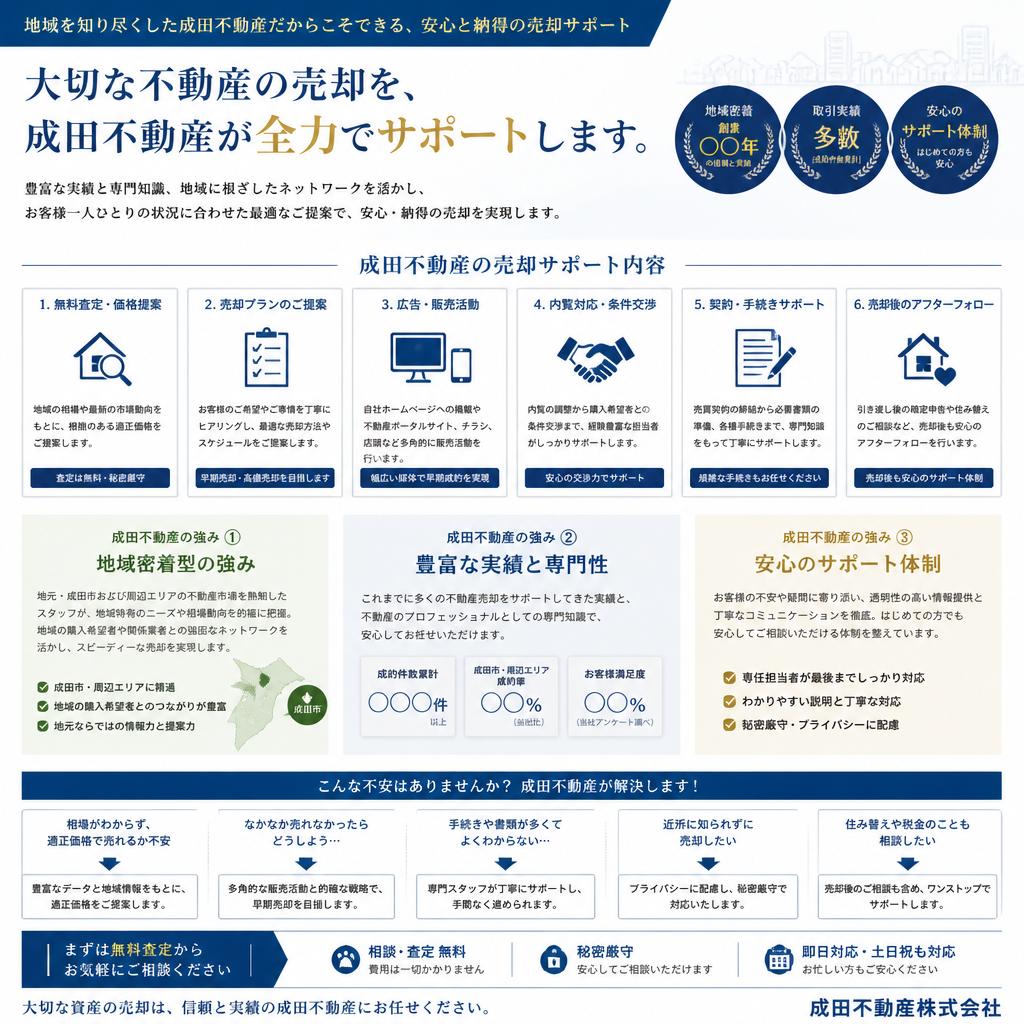 成田不動産の売却サポート