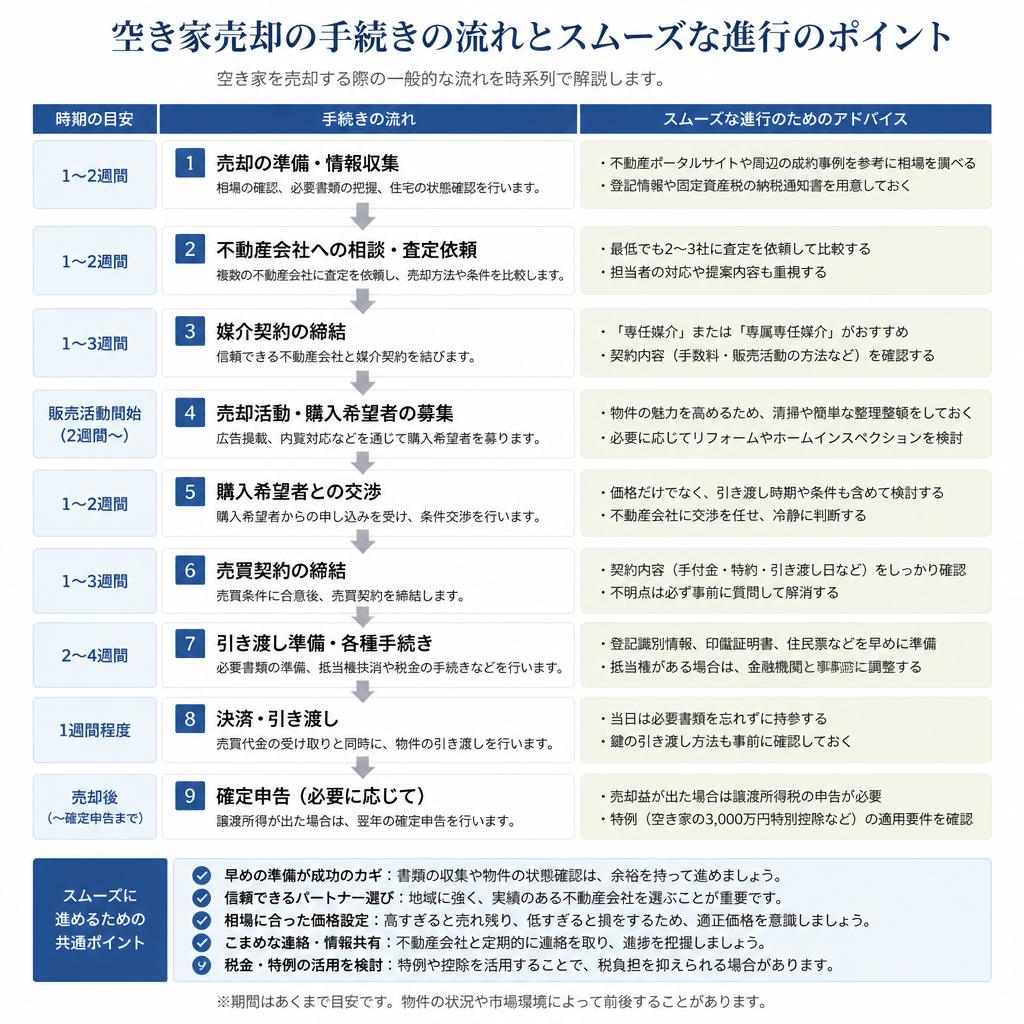 2. 空き家売却の流れとは？