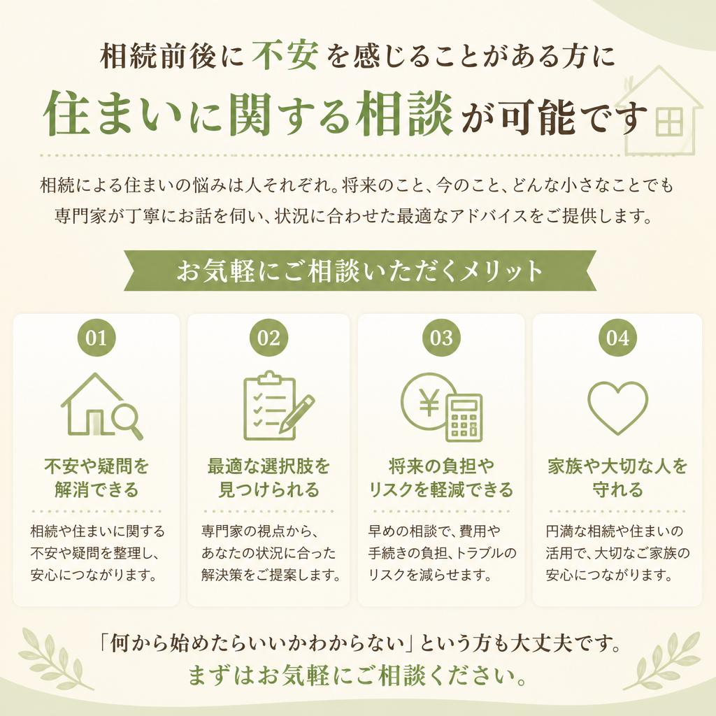 住まいの相談で解消する不安