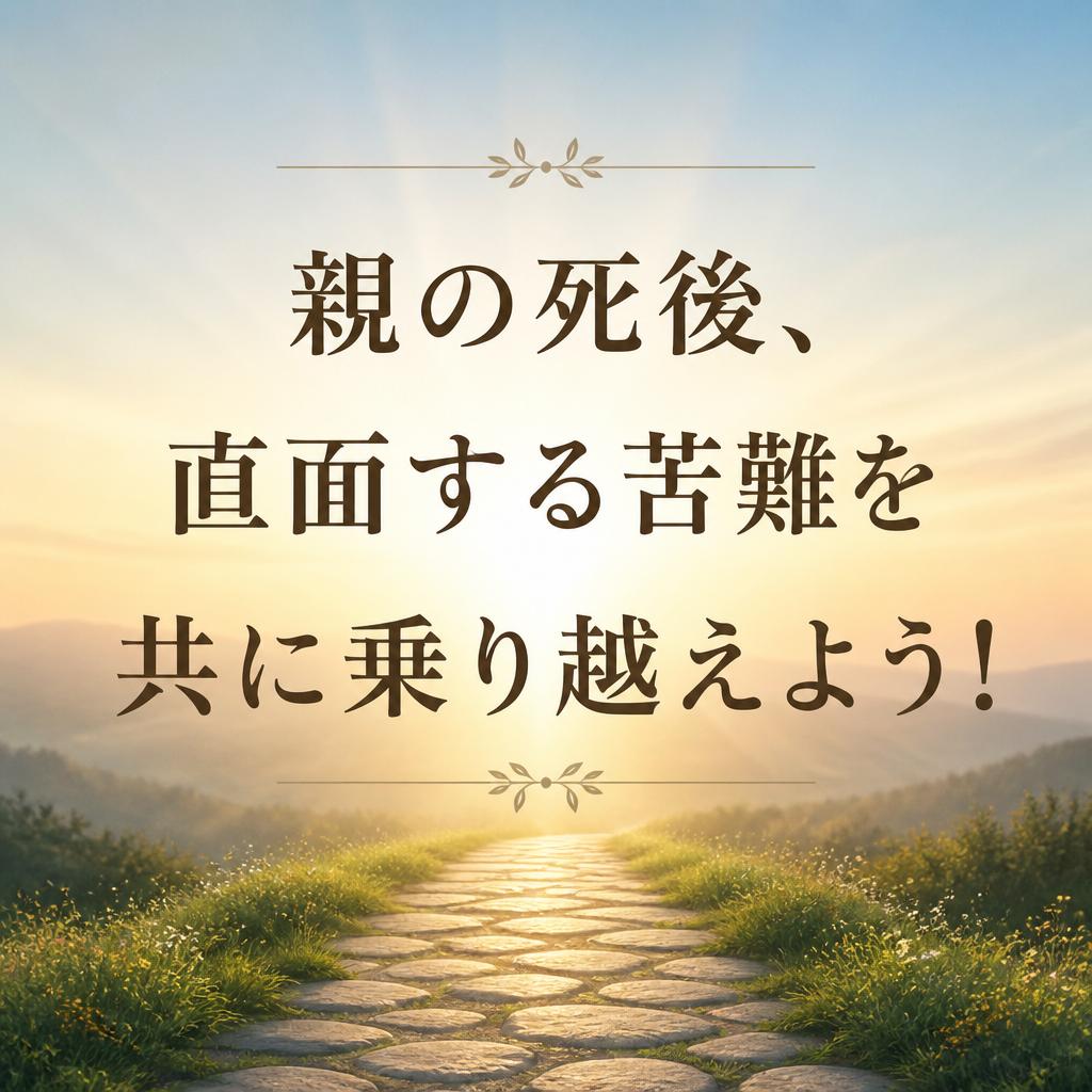 親の死後、直面する苦難を共に乗り越えよう！