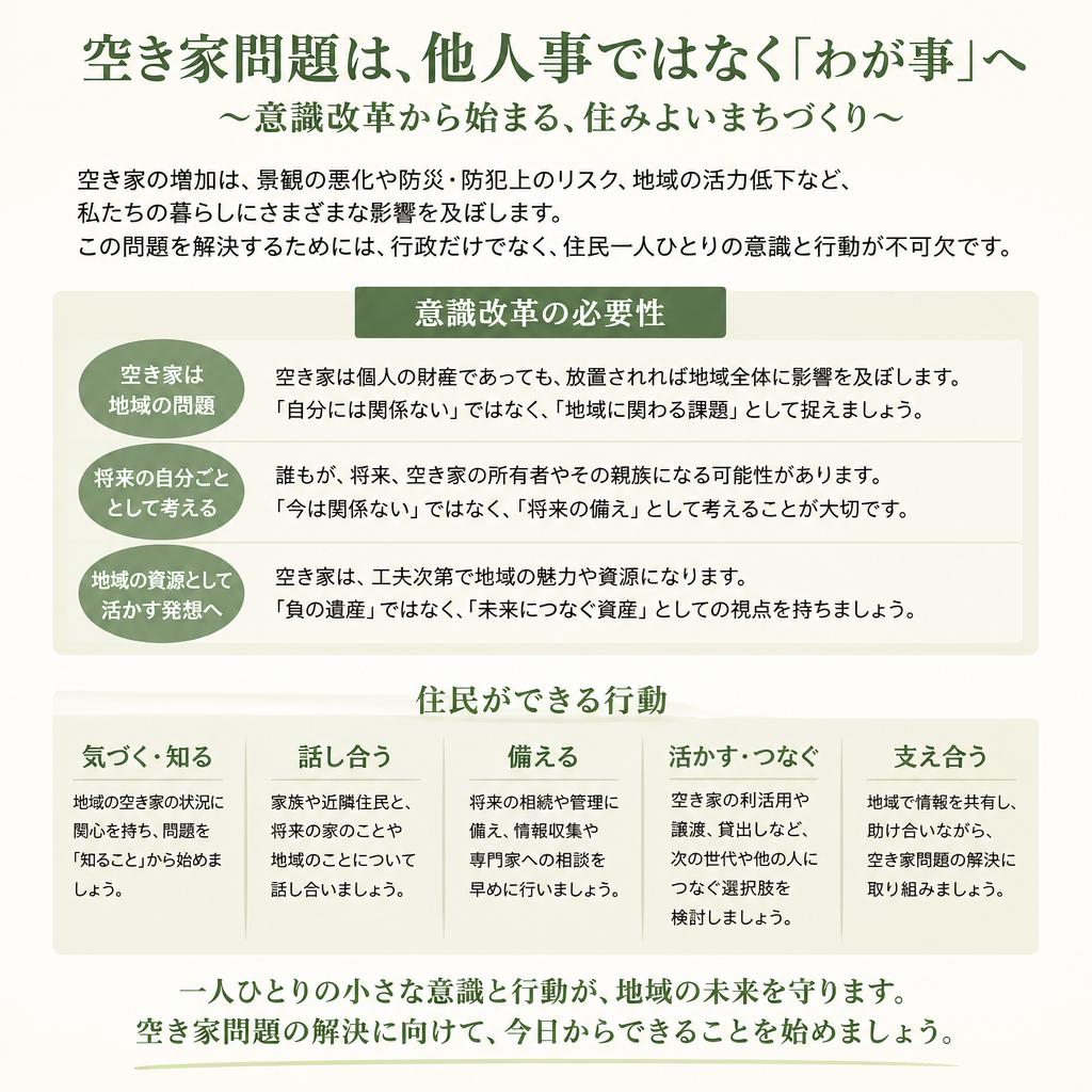 住民の意識を変えるために