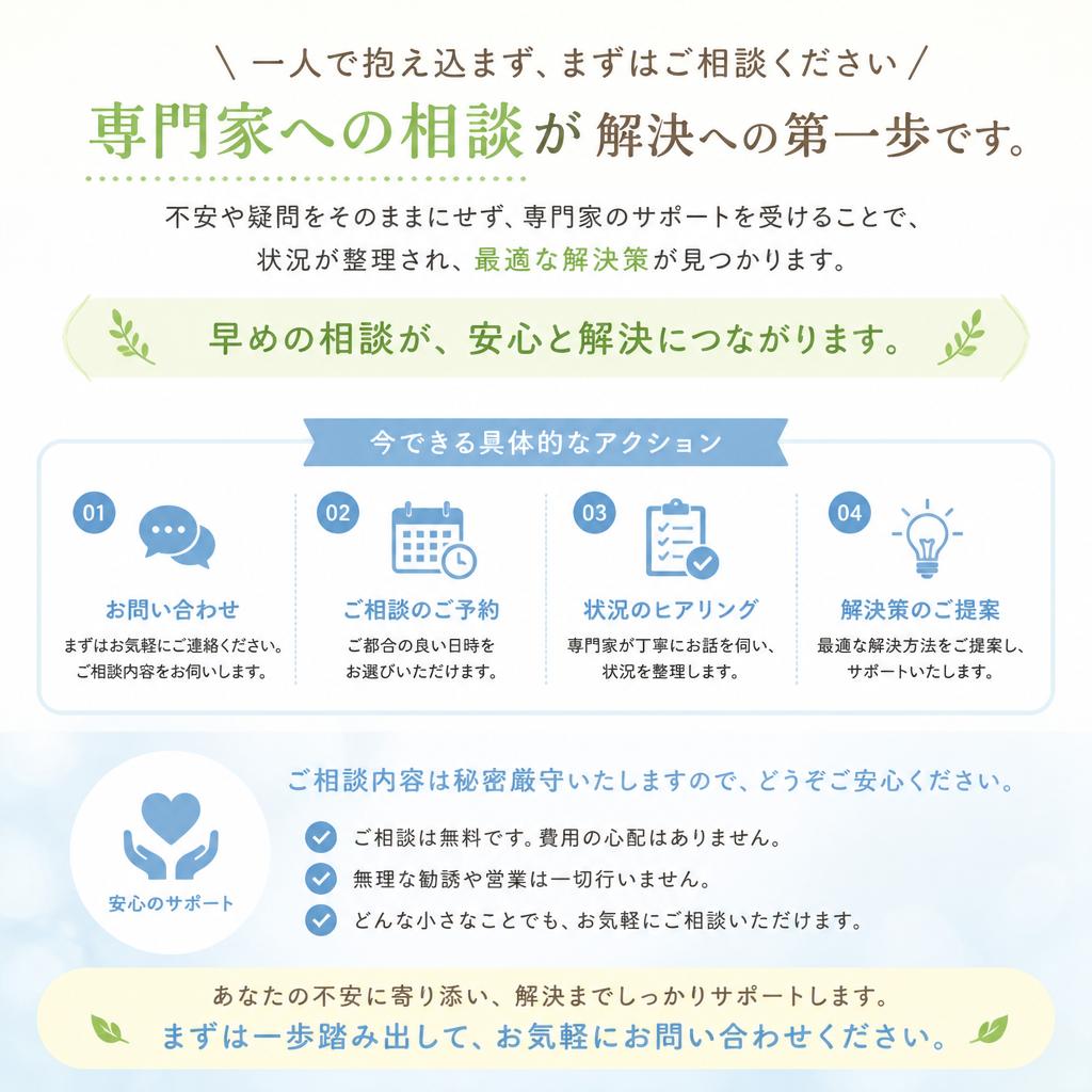 7. 専門家に相談するメリット