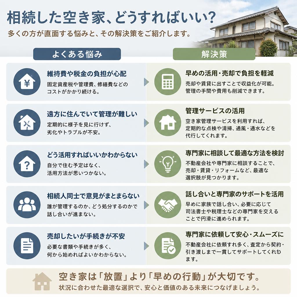 相続した空き家の悩み