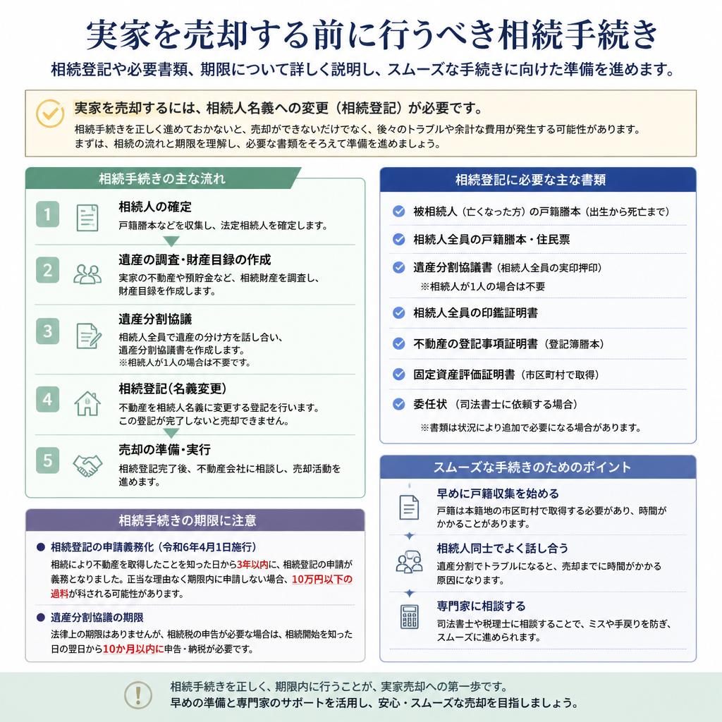 実家売却の前に知っておくべき相続手続き