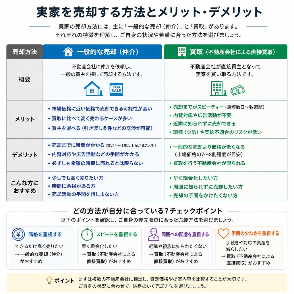売却方法の選択肢とその特徴