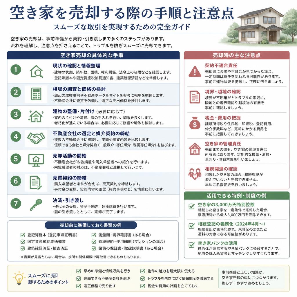 空き家の売却方法と流れ