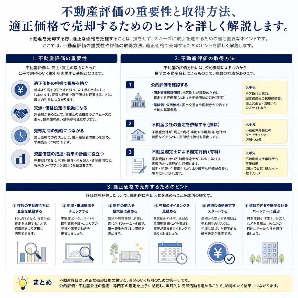正確な不動産評価を受ける