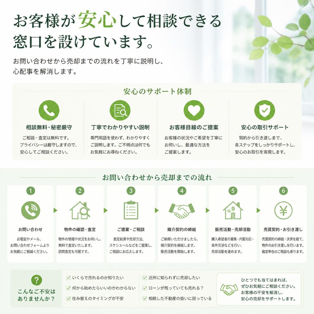 今すぐ相談！安心のサポート体制