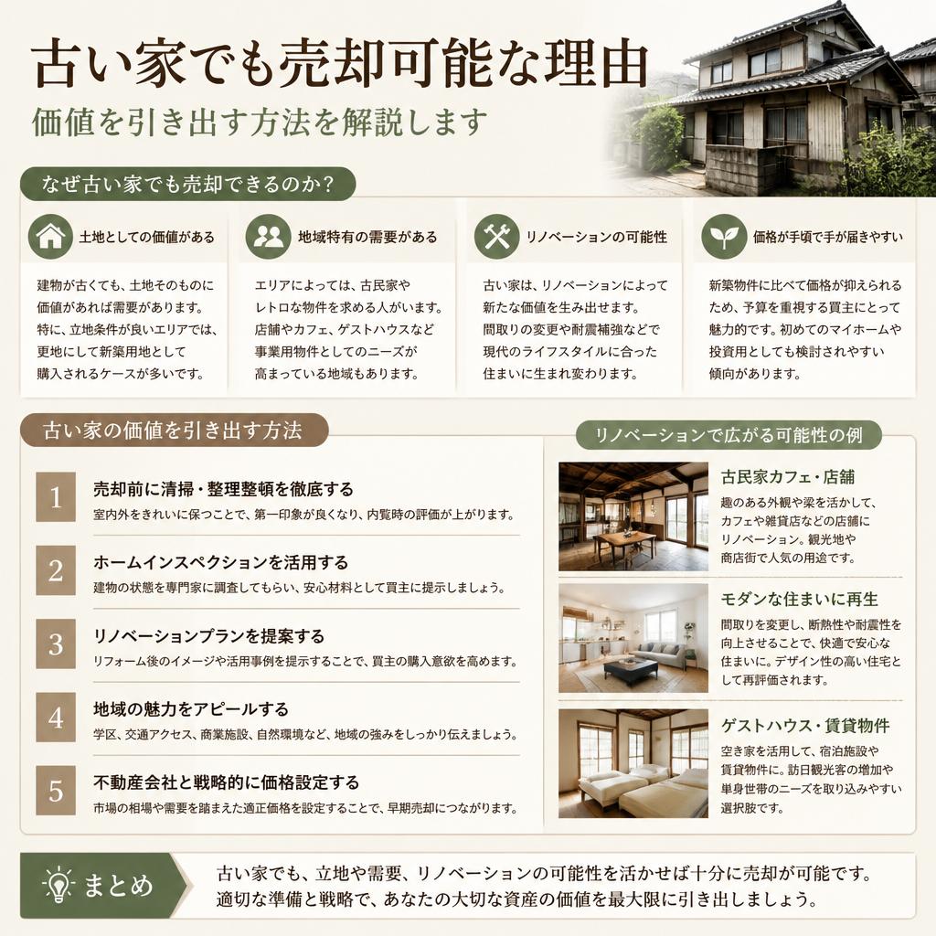2. 古い家でも売却できる理由とは？