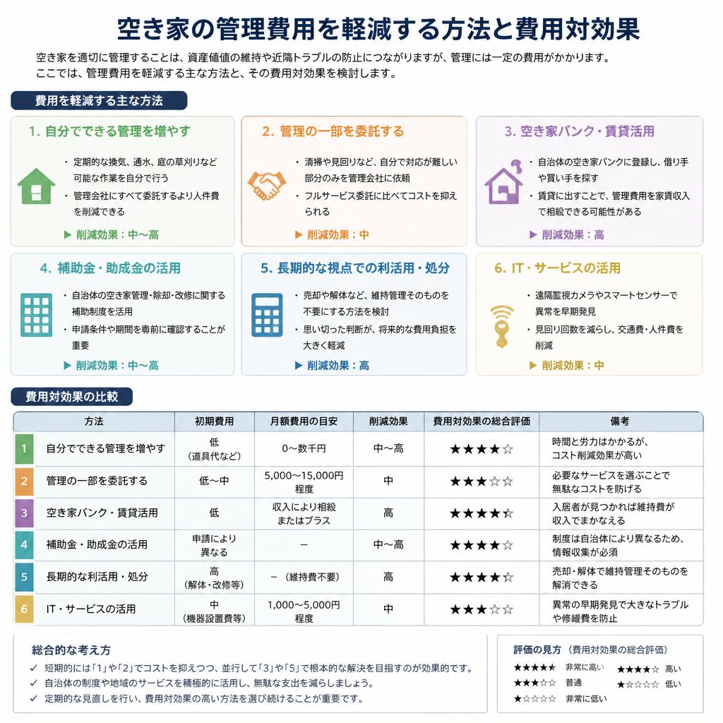 管理費用を抑えるポイント