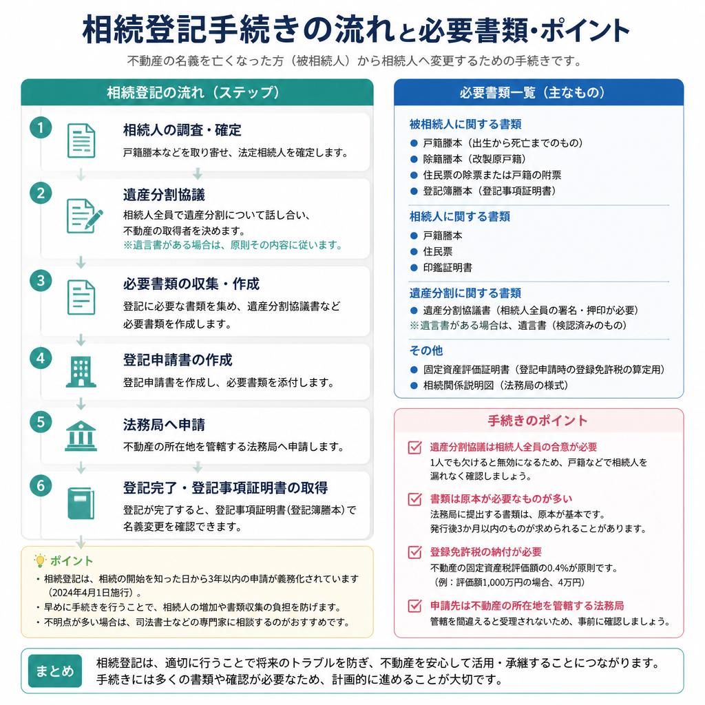 相続登記手続きの流れ