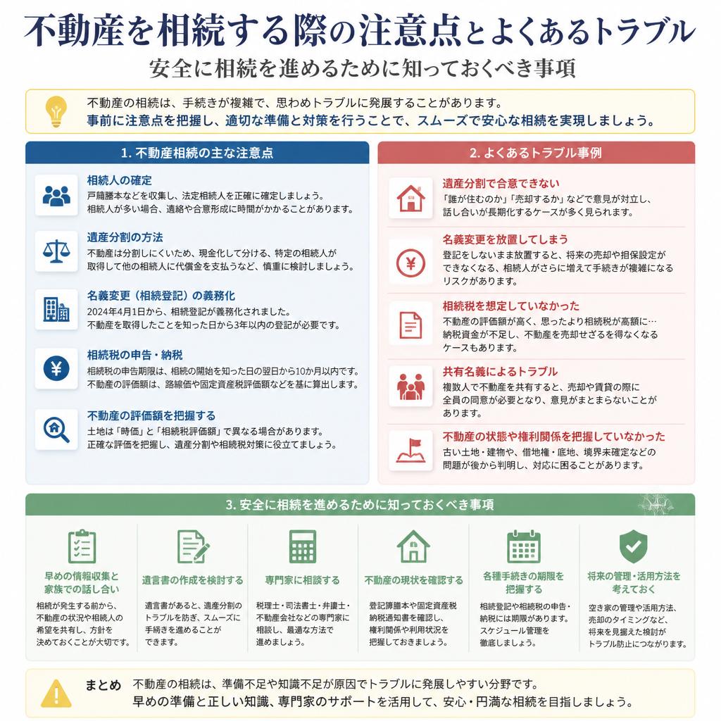 不動産相続に関する注意点