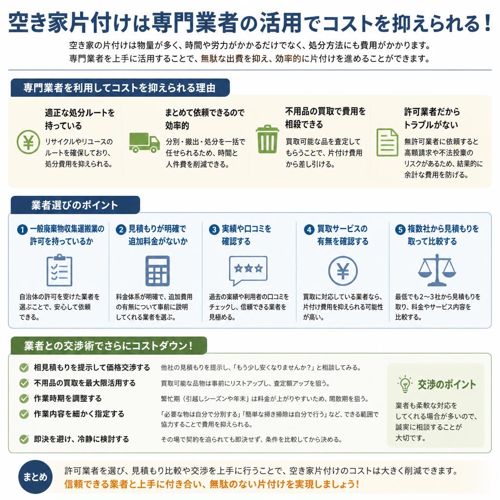 費用削減テクニック1: 片付けのプロを活用する