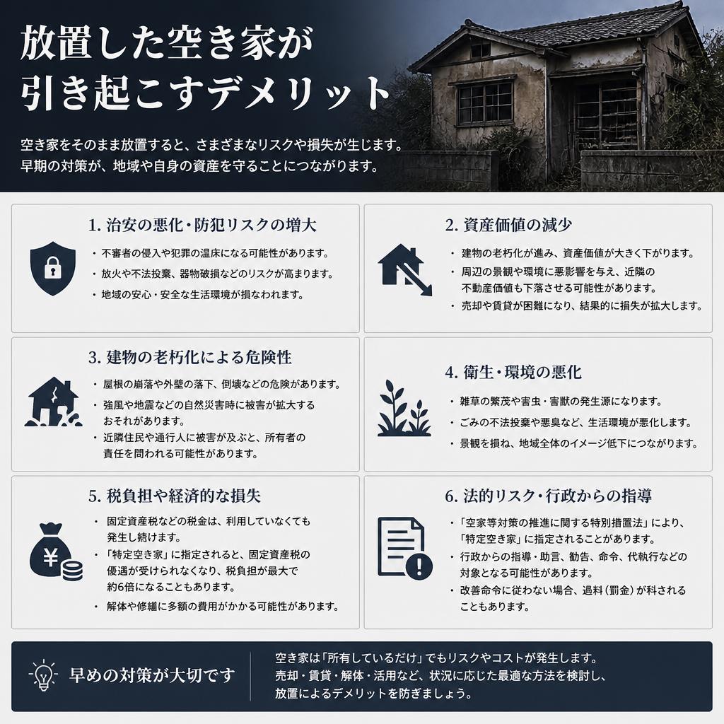 5. 放置した空き家のデメリット