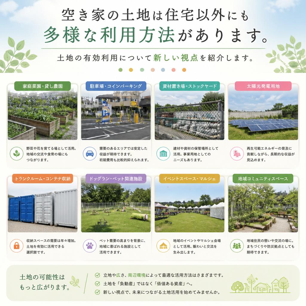 空き家の土地利用方法