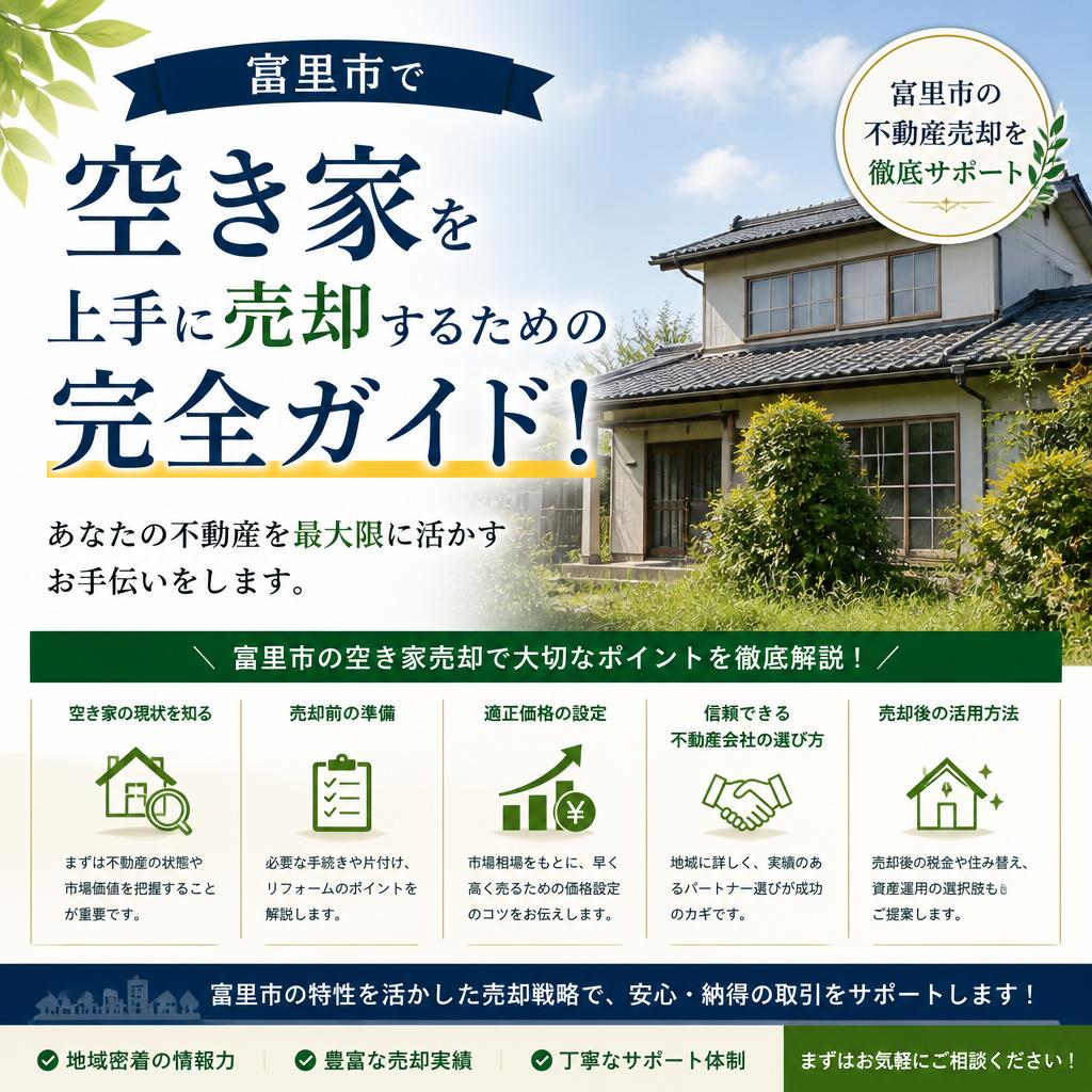 富里市で空き家を上手に売却するための完全ガイド！あなたの不動産を最大限に活かすお手伝いをします。