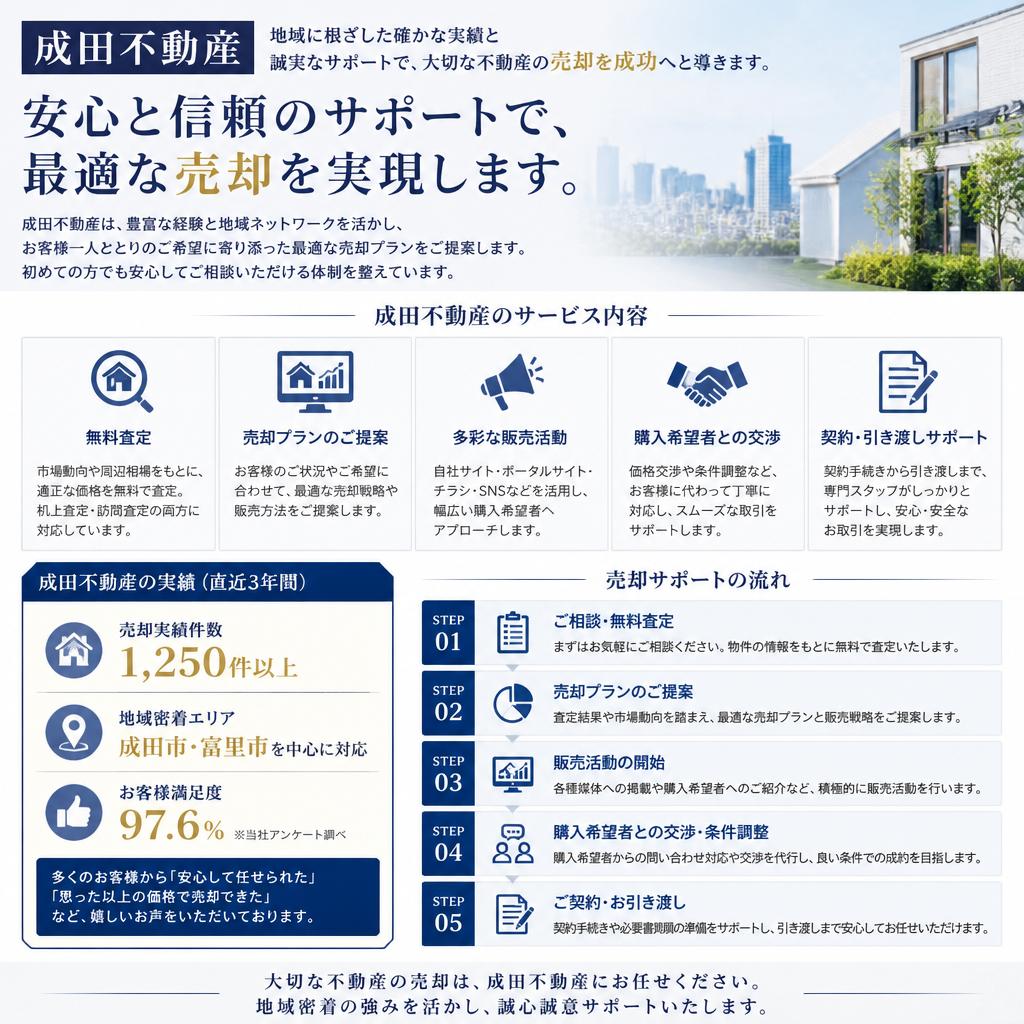 5. 成田不動産によるサポート