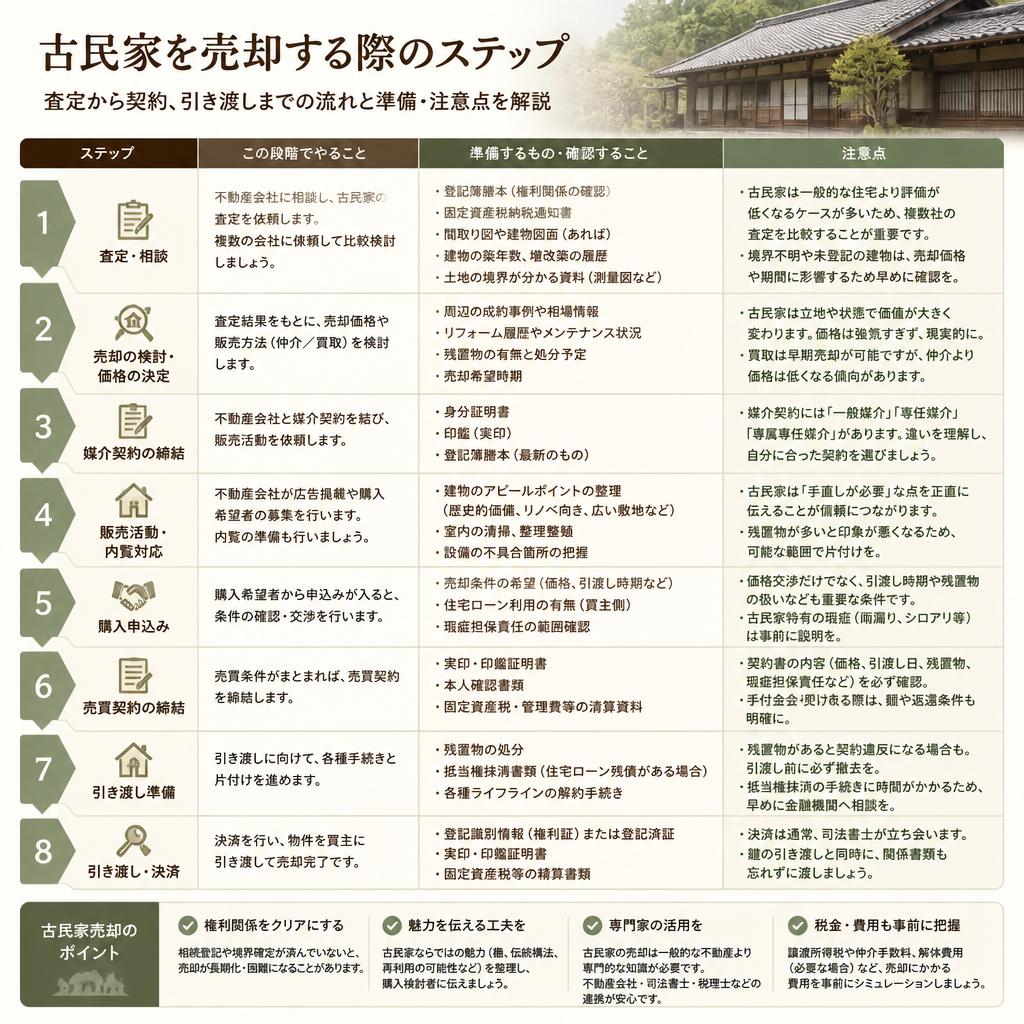 古民家売却の流れ