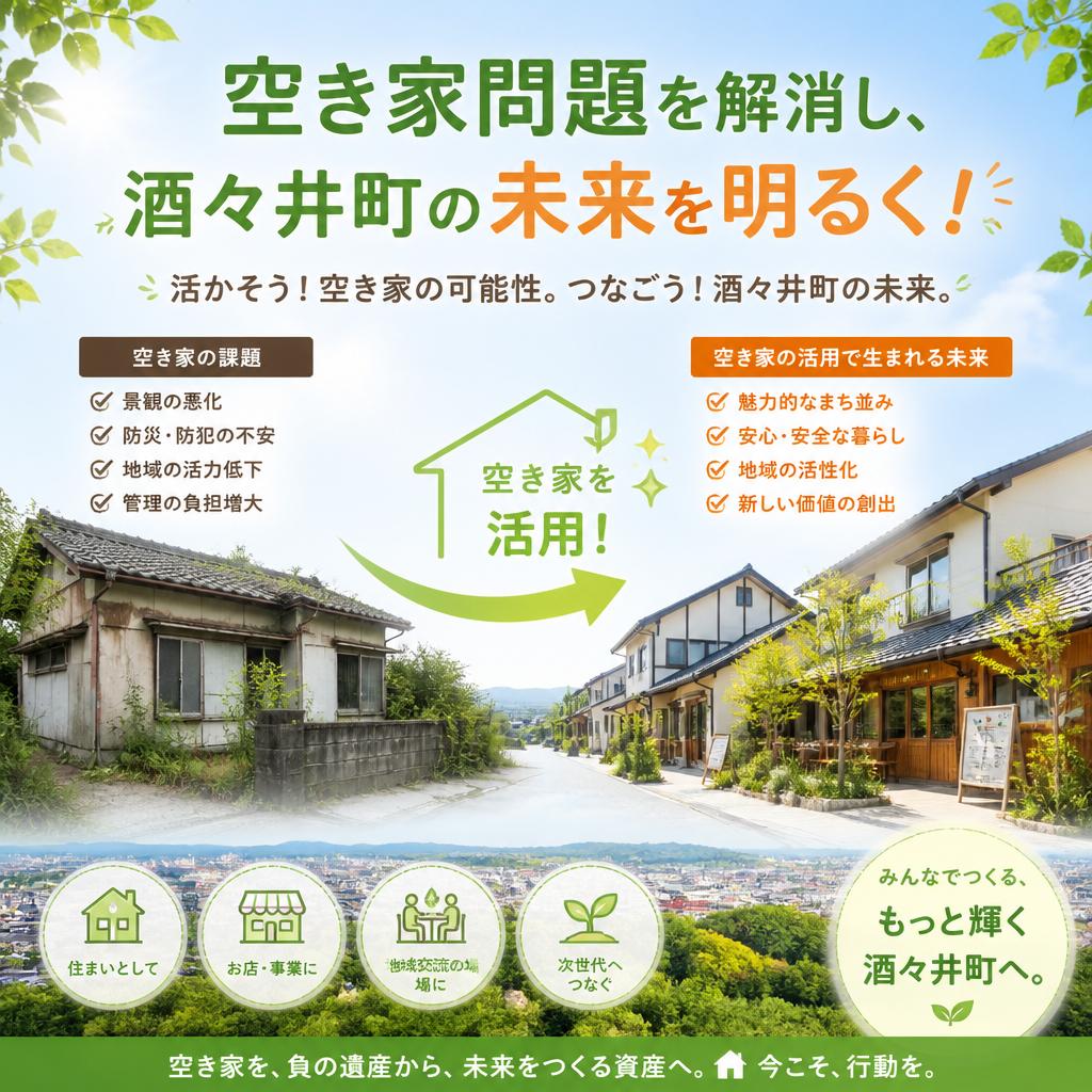 空き家問題を解消し、酒々井町の未来を明るく！