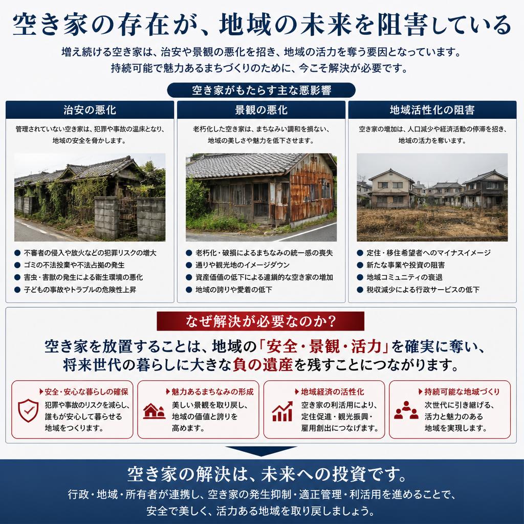 空き家問題が地域に及ぼす影響