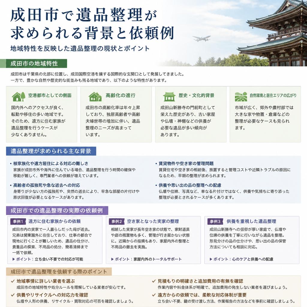 成田市での遺品整理ニーズ