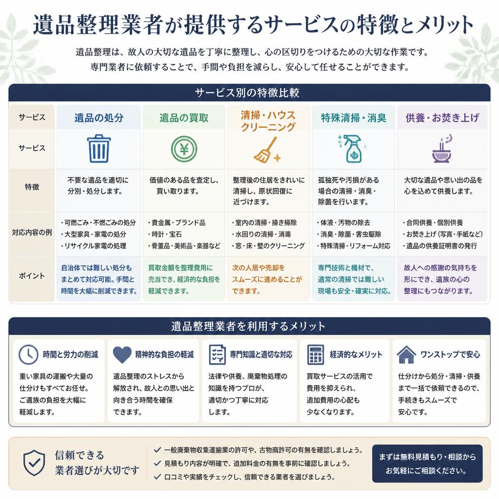 サービスの種類と特徴