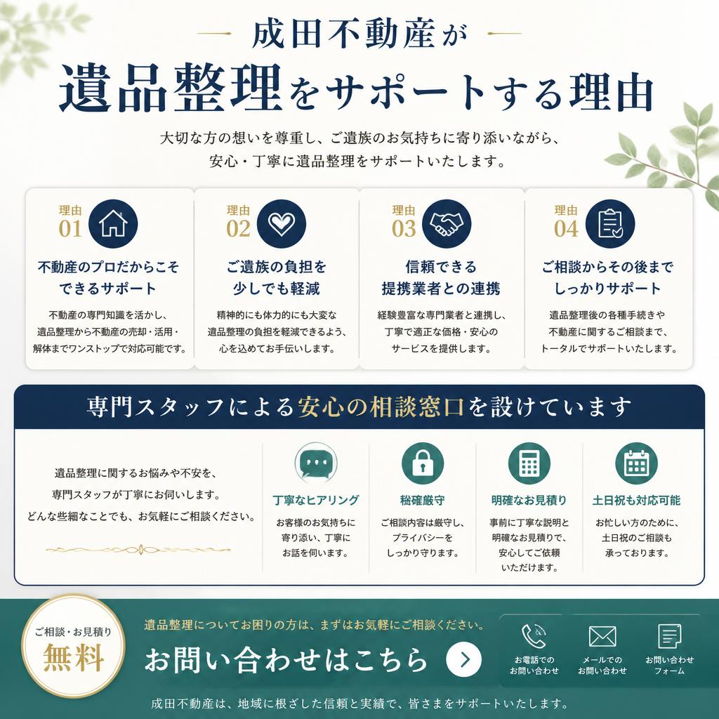 成田不動産へのお問い合わせ
