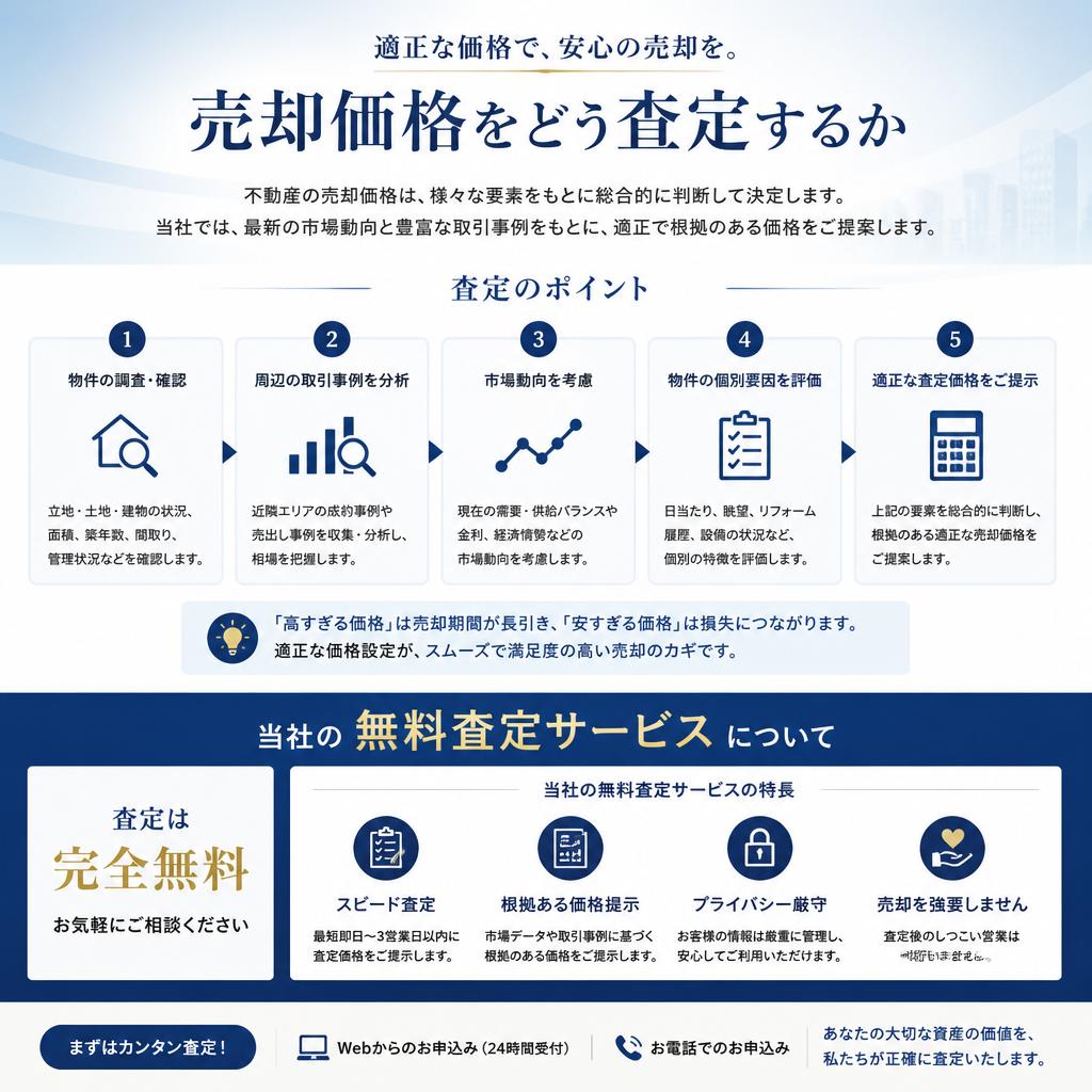 適正な売却価格査定の方法