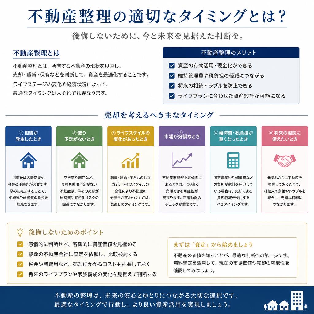 2. 不動産整理のタイミング