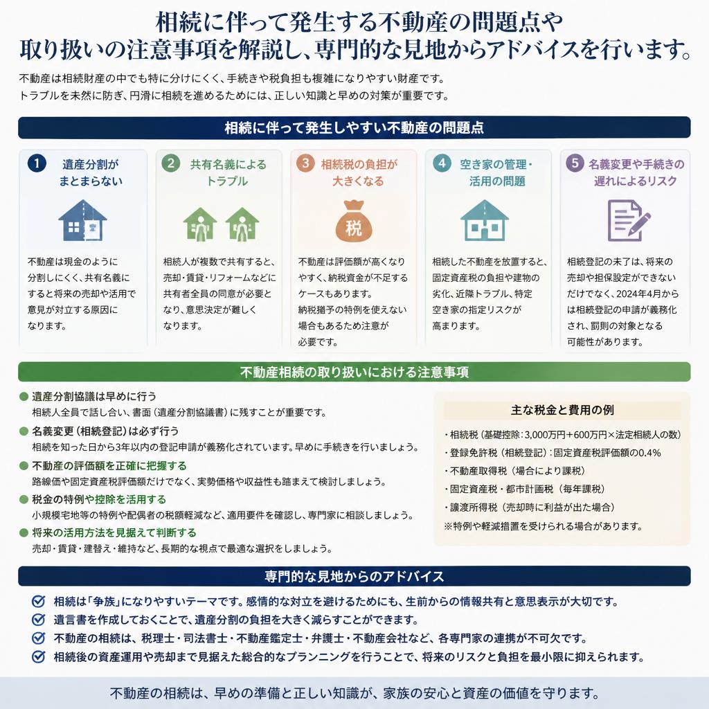 不動産の取り扱いと注意点