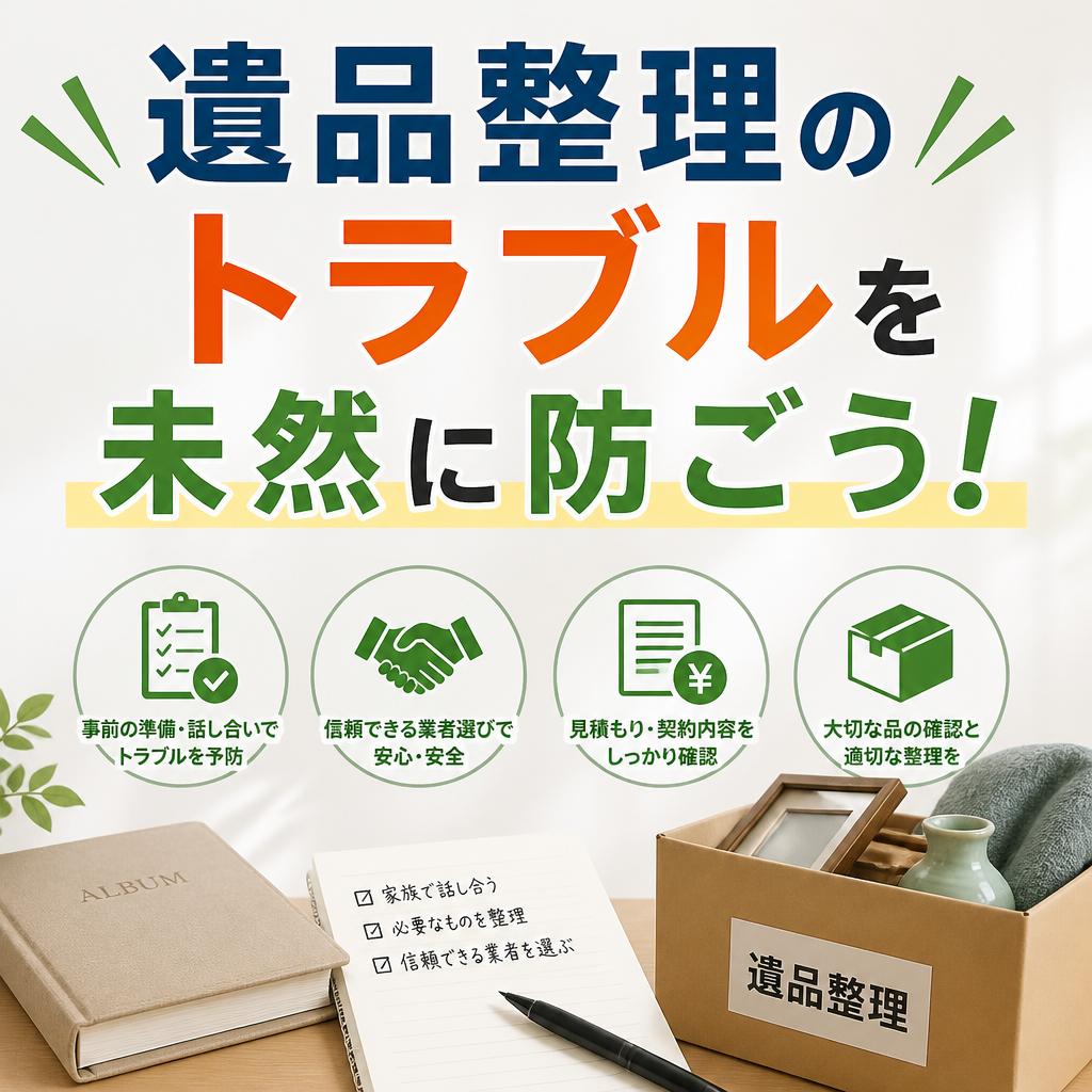 遺品整理のトラブルを未然に防ごう！