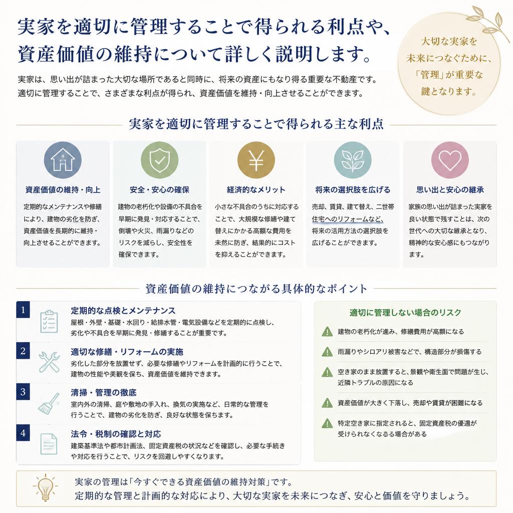 実家の管理がもたらすメリット
