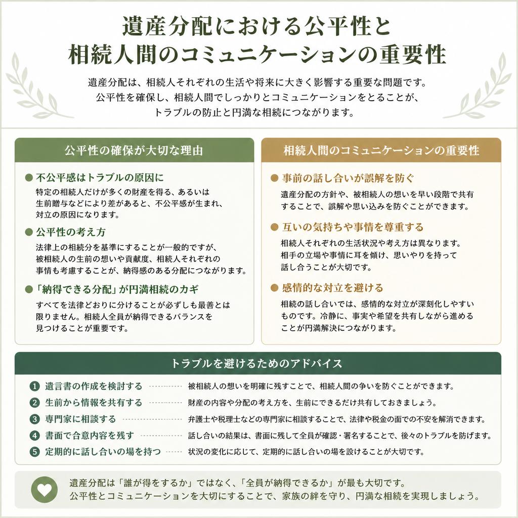 遺産分配の考慮点