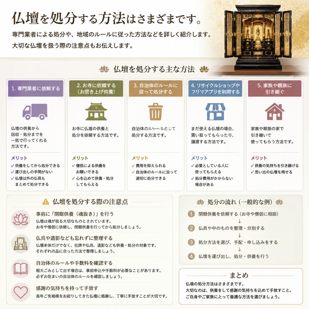 仏壇処分の適切な方法