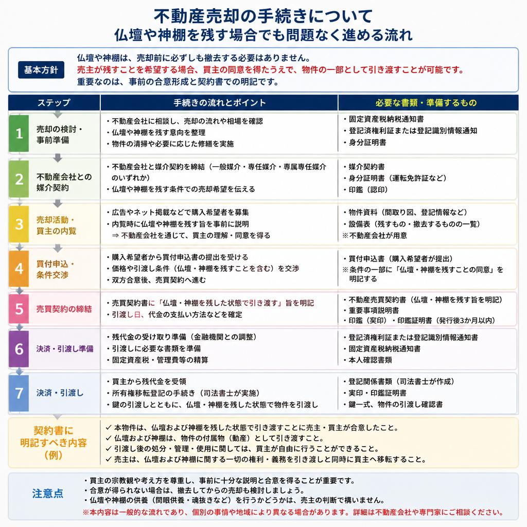 住宅売却手続きの流れ