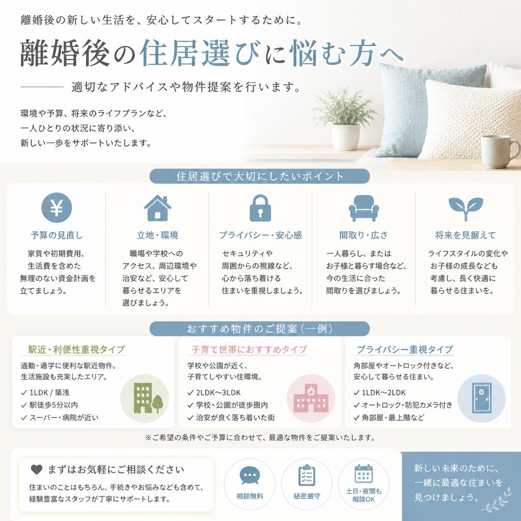 離婚後の住居問題を解決