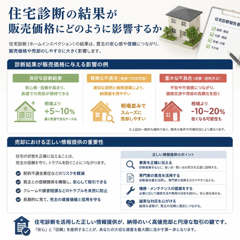 診断結果と販売価格の関係