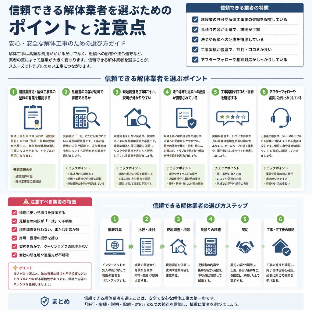 4. 解体業者選びのポイント
