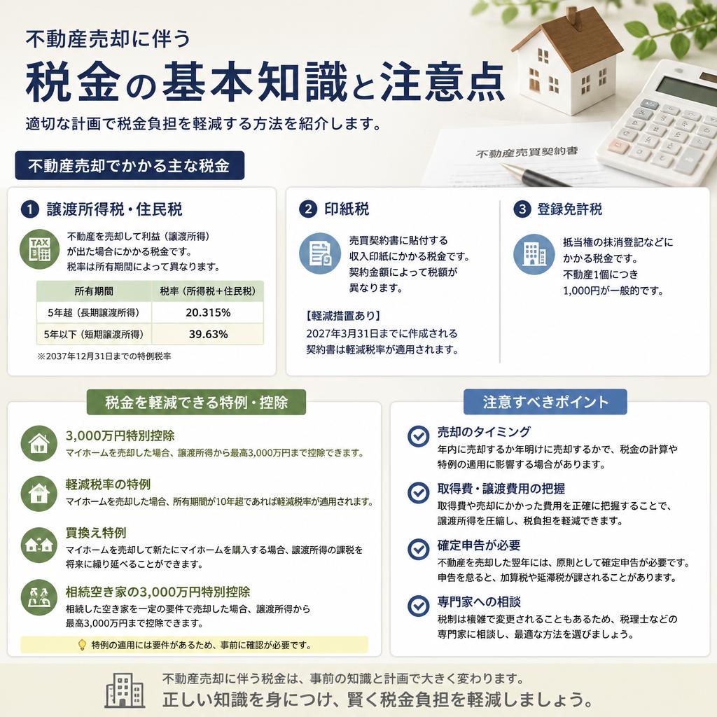 不動産売却時の税金解説