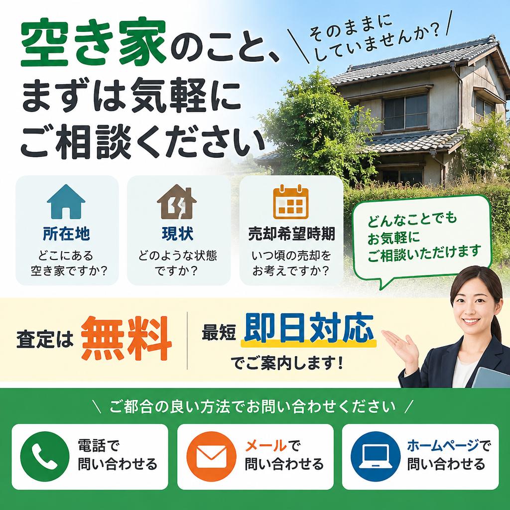 富里市の空き家、まずは無料査定・売却相談から