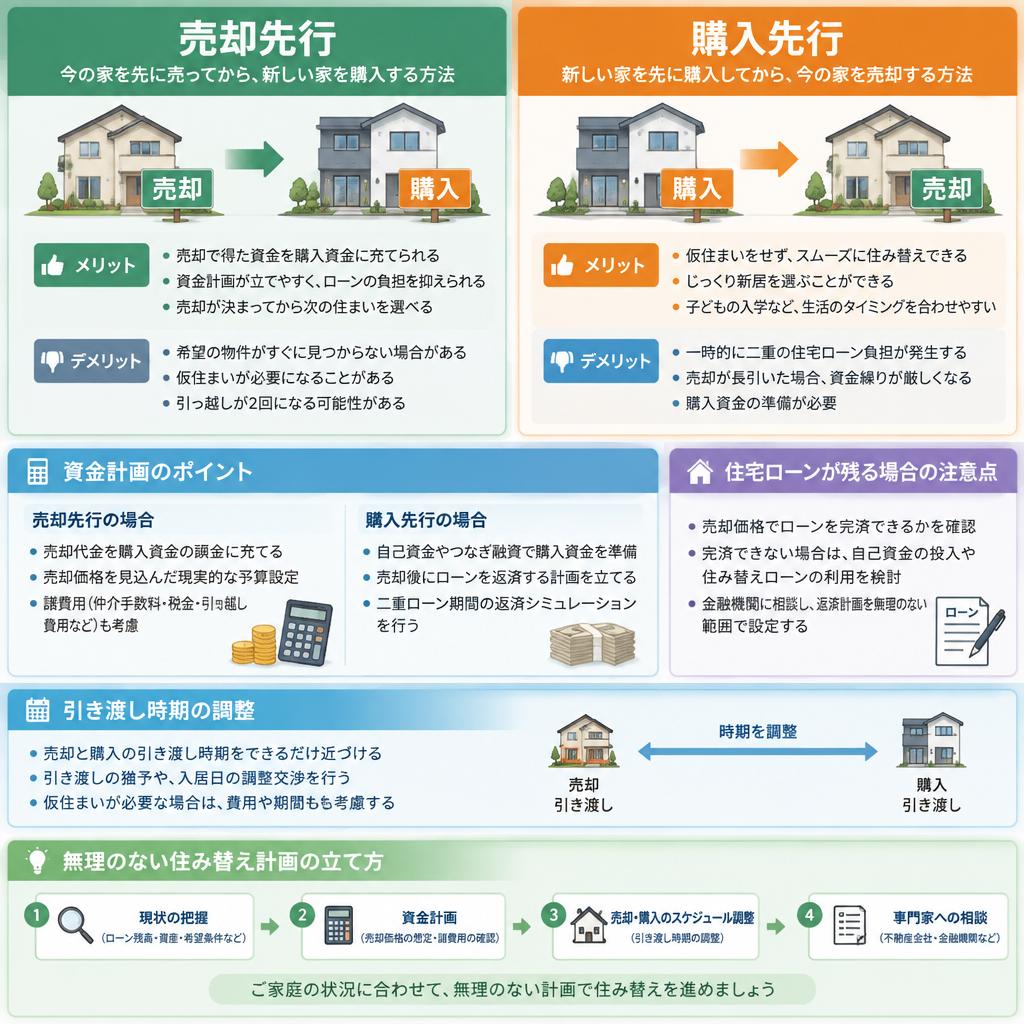 住み替えをスムーズに進める、売却と購入の段取り